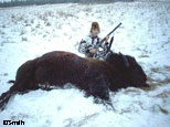 Roy and Travis Smith with their Delta Buffalo