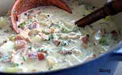 Pot of chowder Photo by Nancy Long