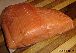 Red and white king salmon look the same when hauled out of the water  It isnt until the fish is sliced open that the lucky angler learns the color of the flesh