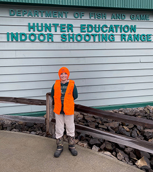 Dylan Poirer completed Hunter Education in Fairbanks in 2020 and was excited to go after caribou That fall he harvested a caribou Hunter Education emphasizes firearms safety and is an excellent choice for new firearm owners even those who may not hunt Photo courtesy Kris Poirer