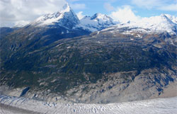 The Meade Glacier in the area where the bear acquired the collar
