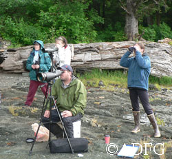 Citizen scientists in 2007 participating in the Murrelet Watch program