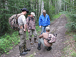 Brian McConnell explaining some tracks Photo by Mike Taras ADFampG