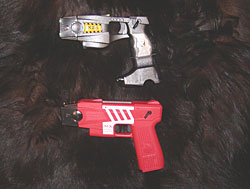 The X26 Taser designed for use on people and the MX26 which is designed for animals and delivers a more powerful charge