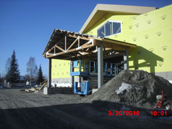 The new Ruth Burnett Sport Fish Hatchery RBSFH located near the Carlson Center in Fairbanks nears completion in this March 2010 photo