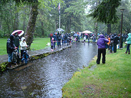 Ketchikan anglers are not discouraged by a little rain