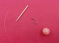 The components of a bead rig Bead fishing season in small streams and creeks can last through the fall and into late November