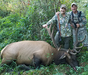 A couple of successful elk hunters in western Oregon CWD has not been detected in Oregon but has been found in 35 states and four Canadian provinces Photo courtesy Adam Rouske