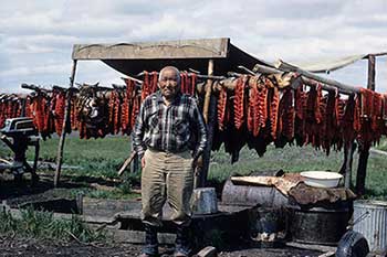 Kuskokwim River fish camp