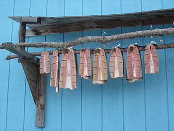 Whitefish drying in Lower Kalskag
