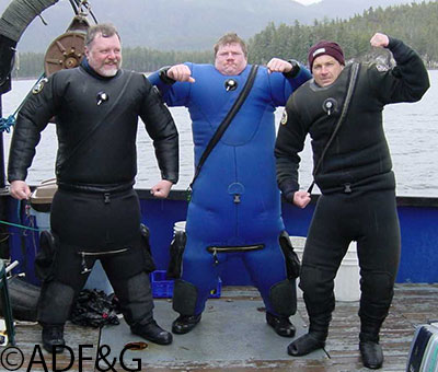 Divers inflate their suits These quotMarshmallow Menquot will pump you up