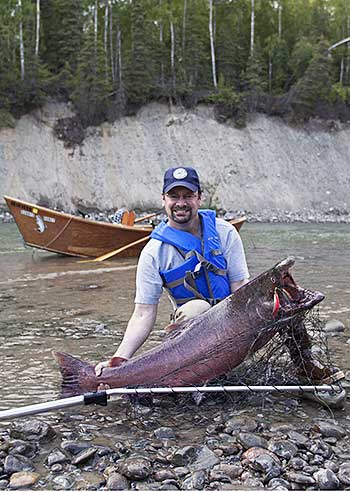 Author Ken Marsh with a king salmon