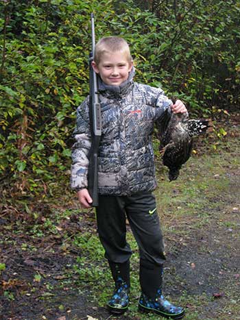 Max Merizon with his first grouse