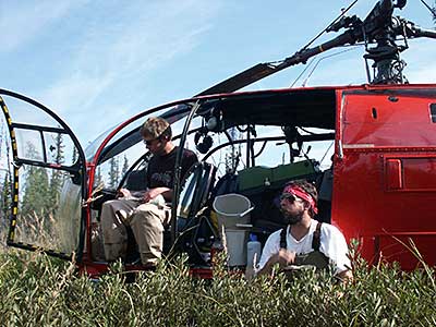 The author and Ryan Snow on a lunch break