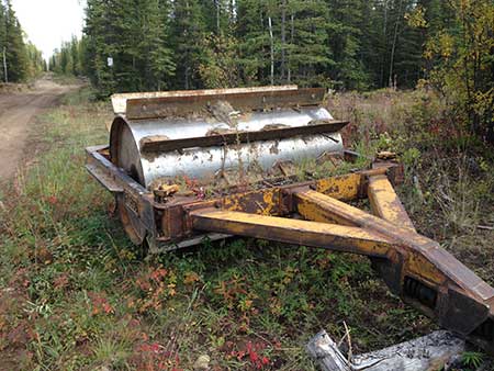 The aptly named roller chopper 140 acres of land near Tok was treated with the roller chopper in 2015 Fish and Game the Alaska Division of Forestry and the Ruffed Grouse Society are working together to use this technique to enhance habitat on as much as 2000 acres in the Tok area over the next four years