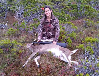 Michelle Morris with a fall 2015 blacktail