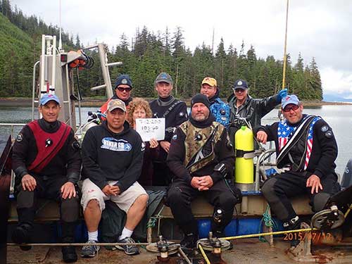 The dive crew in the summer of 2015