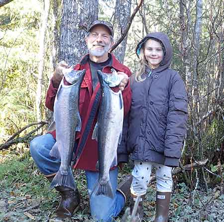 Southeast coho or silver salmon If you plan to keep a fish handle it by the gills never the tail as that can bruise the flesh Subdue a fish with a single blow to the head  Riley Woodford photo