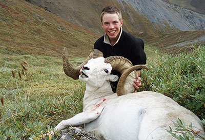 Hunter Ben Ward with his first Dall sheep