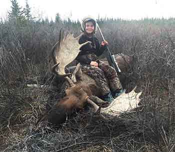 10yearold Samantha Mead with her first big game animal Samantha and her dad Travis Mead were hunting in unit 20E when she took this bull with her 7mm08 Samantha had been calling in the meadow every morning and evening for five days prior to him showing up During this hunt she really learned that patience and persistence pays off