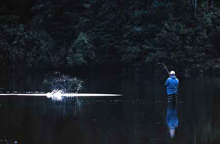 Fall coho fishing in Petersen Lake near Juneau John Hyde photo