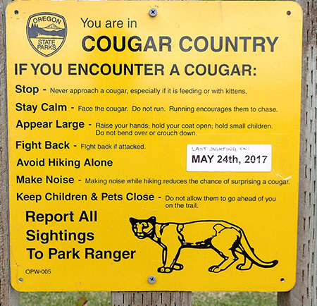 Sign of the Times A notice posted in May 2017 at a park near the Lukiamute River between Corvallis and Salem in the central Willamette Valley