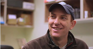 Wildlife biologist Dave Saalfeld at his Anchorage office