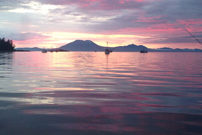 Salmon trollers in Southeast Alaska
