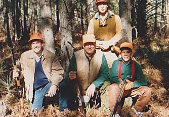Rick Merizon and fellow hunters in 1985
