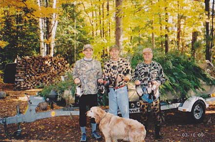 Rick Merizon and fellow hunters Fritz and dad 2005