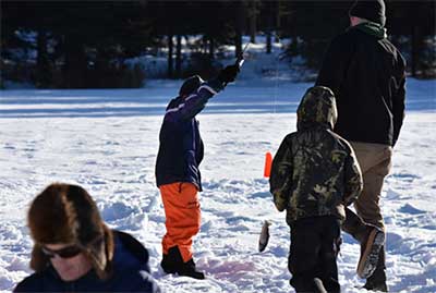 Ice fishing day in the Northern Kenai Peninsula Management Area in 2018