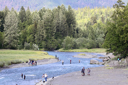Bird Creek is a favorite spot for Southcentral anglers to catch coho salmon destined for their dinner plates Photo by Ken Marsh