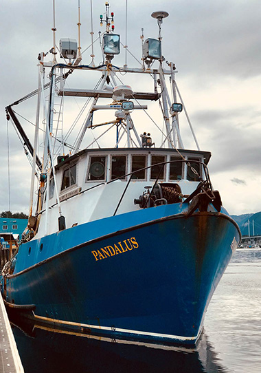 The research vessel Pandalus