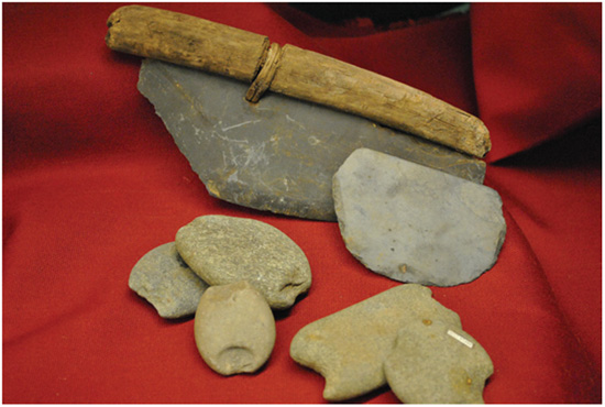 Ulus and net sinkers  Credit Alutiiq museum