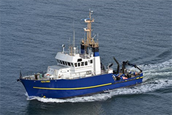ADFampG Research Vessel Kestrel supporting dive surveys
