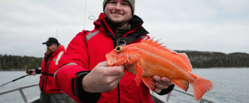 Man caught rockfish - Alaska Department of Fish and Game