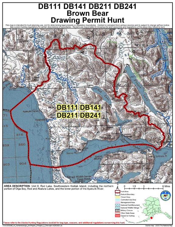Map of brbear hunt number db111