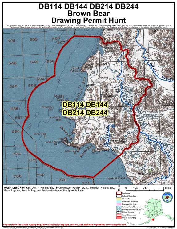 Map of brbear hunt number db114