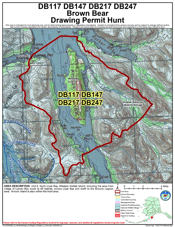 Map of brbear hunt number db117