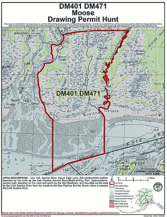 Map of moose hunt number dm401