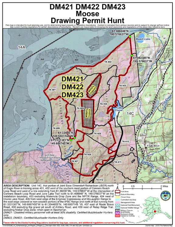 Map of moose hunt number dm421