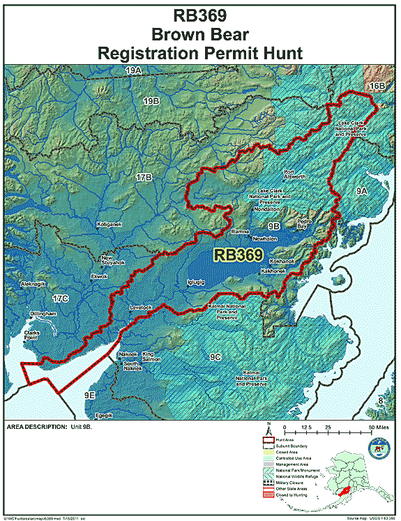 Map of brbear hunt number rb369