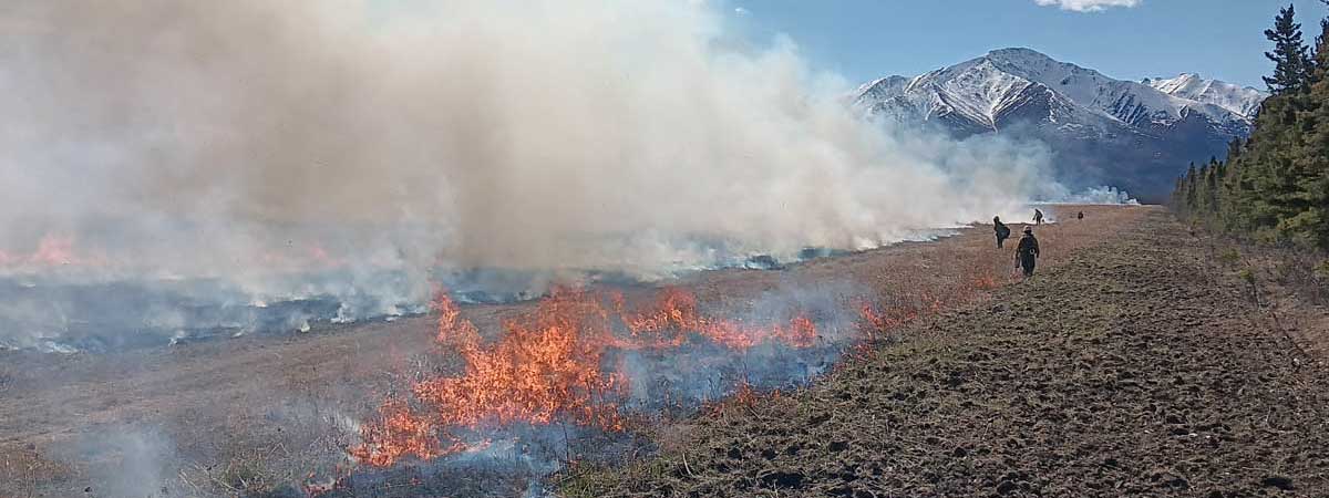 Rx fire with mountain - Alaska Department of Fish and Game