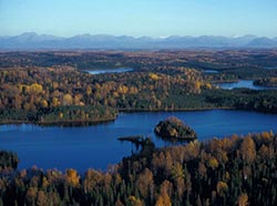 Overlooking Kenais lake system
