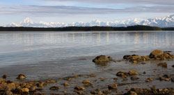 Mount St Elias from Monti Bay