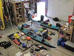 Preparing for a kayak trip